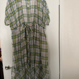 Torrid Multicolor Plaid Kimono